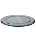 elegance - Assiette de presentation en miroir avec bordure en perles - Diametre de 13 pouces-13 Diametre x 0,25 po Hauteur