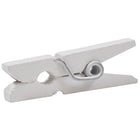 JAM Paper Wood Clothing Pin Clips, Small 7/8, White, 2 packs of 50, 100 Total (2230717360a)-5