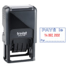 Trodat 4750 Self-Inking Text Dater, "Paye le"-Self-inking to eliminate the need for a separate ink pad