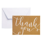 Mara-Mi Thank You Notes - 3.5" x 5" - White Kraft - 50 Pack-Thank you notecards