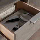 Sauder 59"W East Rock L-Desk - Ashen Oak-Ashen Oak finish with high-wear DuraGraph™ faux white marble accent