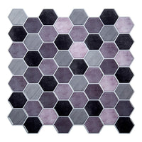 Truu Design Hexagon Peel and Stick Wall Tiles, 10 x 10 inches, Multi Grey, 6 Pieces-Set: comes in a box of 6 premium quality wall tiles, suitable for smooth and clean surfaces