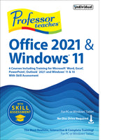 Individual Software Professor Teaches Office 2021 & Windows 11 with Skill Assessment-Professor Teaches, the #1 best-selling brand of computer training, provides realistic, interactive, and complete training for Office 2021, Windows 11, and Windows 10.
