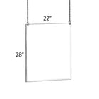 Azar Displays 28" x 22" Hanging Poster Frame (172728)-Hanging poster frames display information from the ceiling, maximizing advertising opportunity