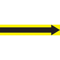 Accuform Signs Self-Stick Pipe Markers, 12" W x 2-1/2" H, 2-1/2" - 6" Pipe Dia., Black On Yellow - 4 Pack-Colours Black on Yellow