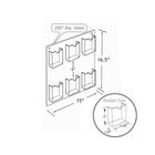 Azar Displays – Porte-documents en acrylique à fixation murale à 6 pochettes, 16,5 x 14,5 po, transparent, 2/paquet (252066)-Pour utiliser avec des documents