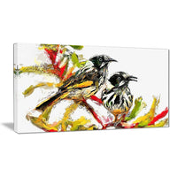 Designart Sparrow Birds Canvas Art Print, 40" x 20", (PT2497-40-20)-Print