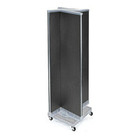 Azar Displays Pegboard Floor Display Pinwheel with Wheel, 60" x 16", Black (700422-BLK)-Made from pegboard