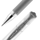 uni-ball Signo Gel Impact Pens - 1.0mm - Silver Metallic-Barrel Color and Construction: Silver