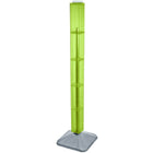 Azar Displays 48" x 4" x 4" Standard 4-Sided Interlocking Pegboard Display Tower, Green (700225-GRE)-Revolves on a weighted base