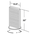 Azar Displays 22" x 13.5" 2-Sided Pegboard Counter Unit, Blue Translucent (700513-BLU)-Blue Translucent