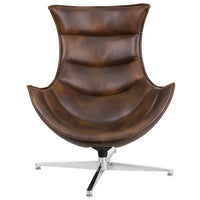 Flash Furniture Bomber Jacket LeatherSoft Swivel Cocoon Chair-Lounge Chair