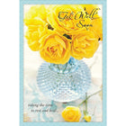 Millbrook Studios 5-3/8" x 7-3/4" Get Well Soon Greeting Cards and Envelopes, 18 Pack (06766)-Printed on uncoated card stock