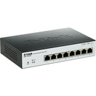 D-Link 8 Port EasySmart Gigabit Desktop Switch with PoE-Provides an affordable solution for SOHOs, small and medium-sized businesses and enterprise deployments that require simple network management