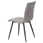 Cathay Importers Fabric Side Chair with Black Steel legs - Grey - 2 Pack-Sturdy black powder coated steel legs