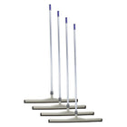 Johnny Vac Floor Squeegee, Aluminum Pole, 4 Pack-Commercial Use
