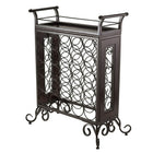 Winsome Silvano Wine Rack with Removable Tray, 5x5, Dark Bronze-Overall Wine Rack size is 25.86" Wide x 13.50" Deep x 30.16" High.