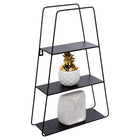 Truu Design Decorative Trapezoid Metal Wall Shelf, 18 x 11.5 inches, Black-Versatile: great way to display your favorite accent pieces, succulents, picture frames, candles, figurines, money banks and other small decorative items