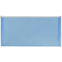 JAM Paper #10 Plastic Envelopes with Zip Closure, 5 x 10, Blue Poly, 108 Pack (921Z1BUB)-Blue