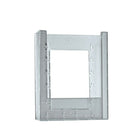 Azar Displays 7.88" x 6.25" x 1.25" Bi-Fold Modular Crystal Styrene Brochure Holder, 10 Pack (252329)-Use for printed material measuring 9"H x 6"W
