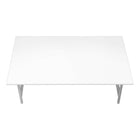Monarch Specialties 3790 Coffee Table - 40"L/White/Silver Metal-9