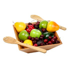 Heim Concept Bamboo Salad Bowl Set - 2 Pack-The natural grain pattern makes it look like a wooden bowl, but bamboo is a much more eco-friendly and sustainable choice than wood! Clean easily with soap and water and dry thoroughly