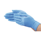 Globe Nitrile Powder Free Medical Gloves - 4mil - Large - Sky Blue - 100 Pack-4" wide and 9" long