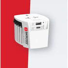 SKROSS World MUV USB (AC) Travel Adapter - White-Charge USBC device & USB-A device while connecting 1 unearthed 2pole device