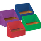 Pacon – Ensemble de porte-documents Classroom Keepers, 4/paquet (PAC001328)-Ensemble de boîtes en carton ondulé robuste de quatre couleurs : rouge, vert, bleu et violet.