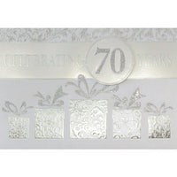Rosedale Greeting Card, Birthday Age 70, Gift Box-Printed on premium coated card stock