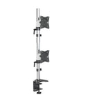 ShoppingAll Dual Vertical Monitor Desk Stand-Hold two 15"-32" monitor, The arm holds up to 17.6lb/8kg monitor with 75mm x75mm or 100mm x 100mm VESA mounting hole