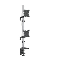 ShoppingAll Dual Vertical Monitor Desk Stand-Hold two 15"-32" monitor, The arm holds up to 17.6lb/8kg monitor with 75mm x75mm or 100mm x 100mm VESA mounting hole