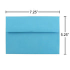 JAM Paper A7 Invitation Envelopes, 5.25 x 7.25, Brite Hue Blue Recycled, 1000 Pack (54093B)-Opening: Booklet