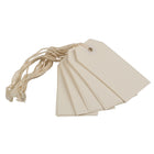 JAM Paper - Étiquettes de cadeau avec ficelle, petit, 3,25 x 1,63 po, blanc, 100/paquet (9197265B)-Papier cartonné