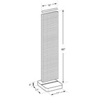 Azar Displays 4-Sided Pegboard Floor Display, Studio Base, Clear (700770-CLR)-Dimensions: 16"W x 60"H