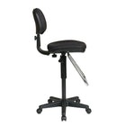 Work Smart Molded Foam Drafting Chair, Black-Fabric