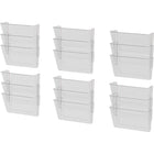 Storex Wall Files - Letter Size - Clear - 18 Pack - 6 Sets of 3-Holds letter size documents and folders