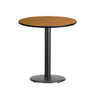 Flash Furniture 24'' Round Laminate Table Top, Natural with 18'' Round Table-Height Base (XURD24NTTR18)-Hospitality Table