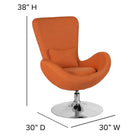 Flash Furniture Egg Series Orange Fabric Side Reception Chair-CA117 Fire Retardant Foam