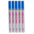JAM Paper Marvy Uchida Fine-Point Opaque Paint Marker - Blue - 5 Pack (7665887g)-Fine line marker for creating innovative artwork