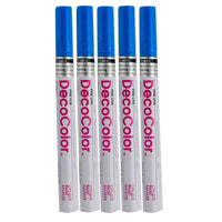 JAM Paper - Marqueur de peinture opaque à pointe fine - Bleu - Paquet de 5 (7665887g)-Marqueur à pointe fine permettant d’accomplir des projets créatifs innovants