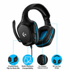 Logitech G432 Wired Gaming Headset - PC - Black-Everything about these headphones is about comfort: The deluxe lightweight leatherette ear cups and headband are made to keep pressure off your ears. Ear cups rotate up to 90 degrees for convenience