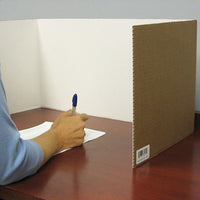 Flipside Products Corrugated Study Carrels, 12" x 48", White, Pack of 24-Keep students focused and curb wandering eyes with tri-fold white study carrels in sturdy lightweight corrugated for instant testing centers or private study areas