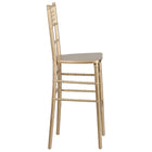 Flash Furniture HERCULES Series Gold Wood Chiavari Barstool - 2 Pack-Stack Quantity: 5