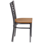 Flash Furniture - Chaise de restaurant en métal de la série HERCULES avec dossier en croix à enduit lustré - siège bois naturel-Conception à dossier en croix