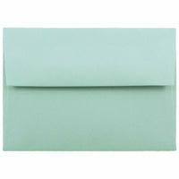 JAM Paper A2 Invitation Envelopes, 4.38 x 5.75, Aqua Blue, 250 Pack (1523981H)-Aqua blue brite hue recycled envelope