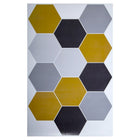 Truu Design Hexagon Peel and Stick Wall Decals, 12.4 x 19.1 inches, Multicolor, 6 Pieces-Set: comes in a box of 6 premium quality wall decals, suitable for smooth and clean surfaces