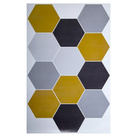 Truu Design Hexagon Peel and Stick Wall Decals, 12.4 x 19.1 inches, Multicolor, 6 Pieces-Set: comes in a box of 6 premium quality wall decals, suitable for smooth and clean surfaces