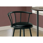Monarch Specialties - 2398 Tabouret De Bar - Pivotant/Metal Noir - Paquet de 2-Confortablement rembourré