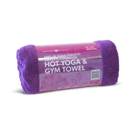 Zenzation Athletics Microfibre Hot Yoga & Fitness Towel - 72" x 24" - Purple-100% microfiber, antibacterial and lint free,